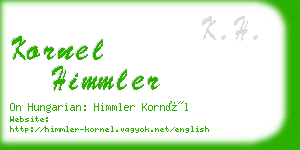 kornel himmler business card